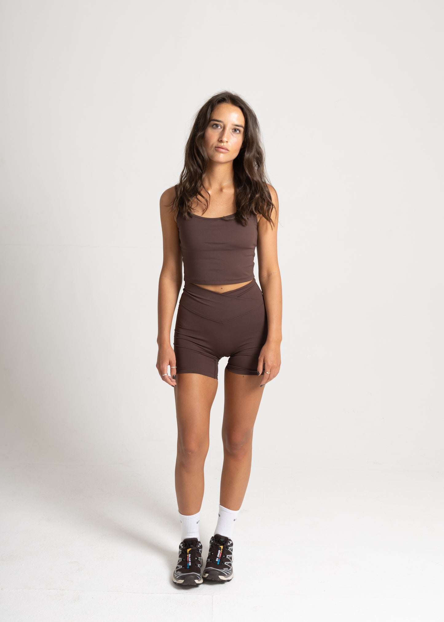 Double Strap Crop - Espresso Brown