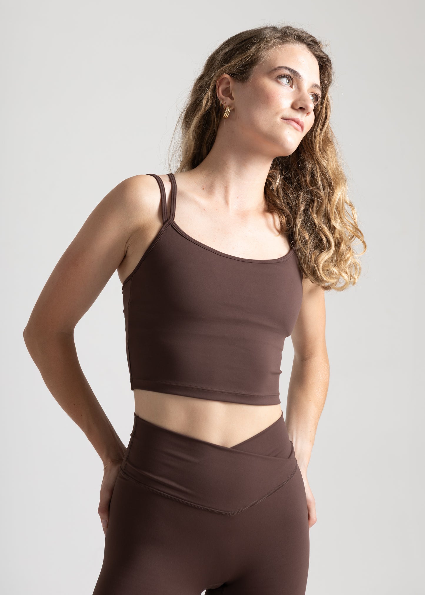 Double Strap Crop - Espresso Brown
